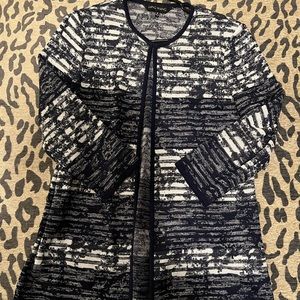 Women’s Medium Ming Wang lightweight navy blue duster